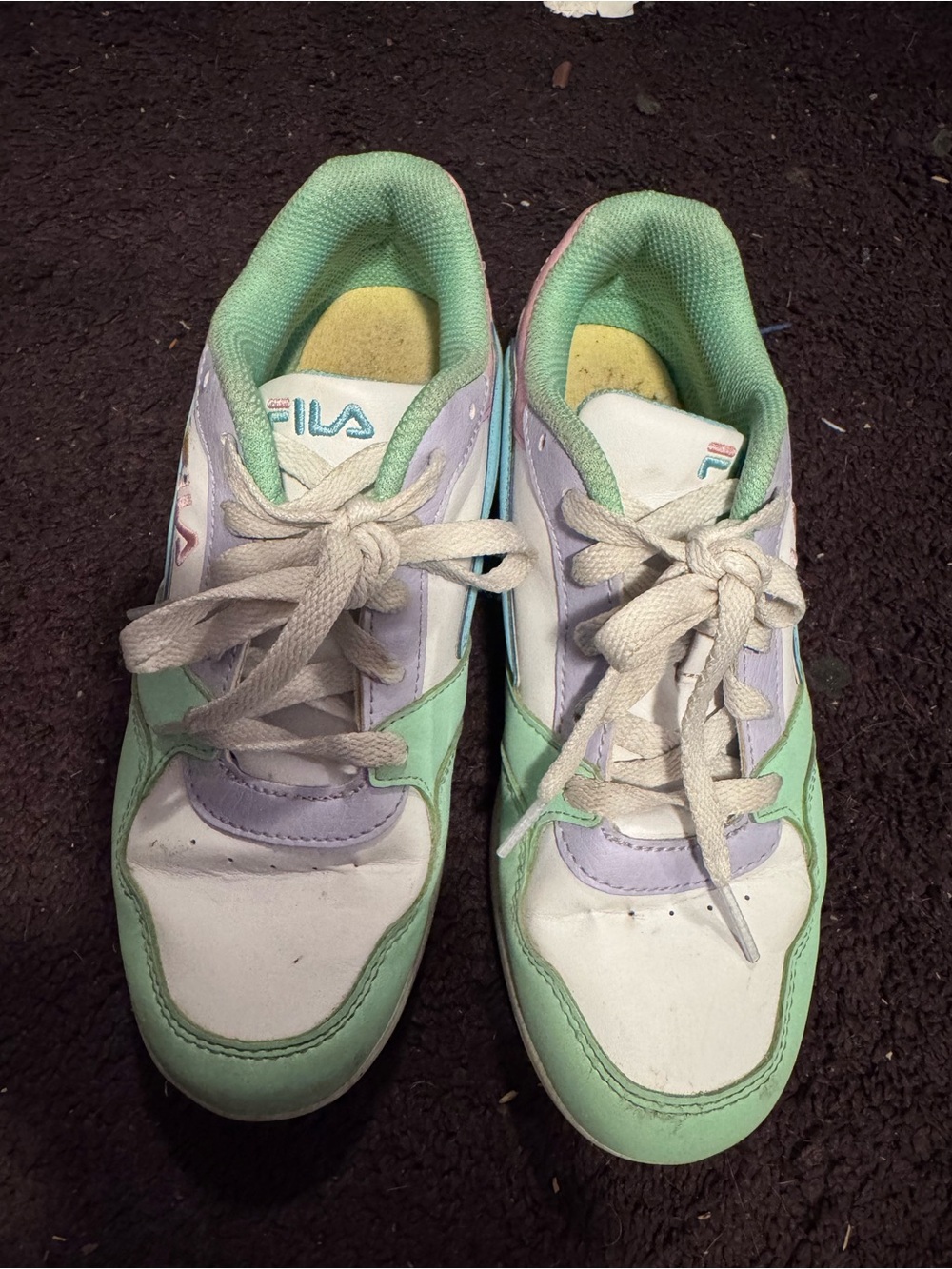 Fila Women's Mint Green & Lavender Low-Top Sneakers